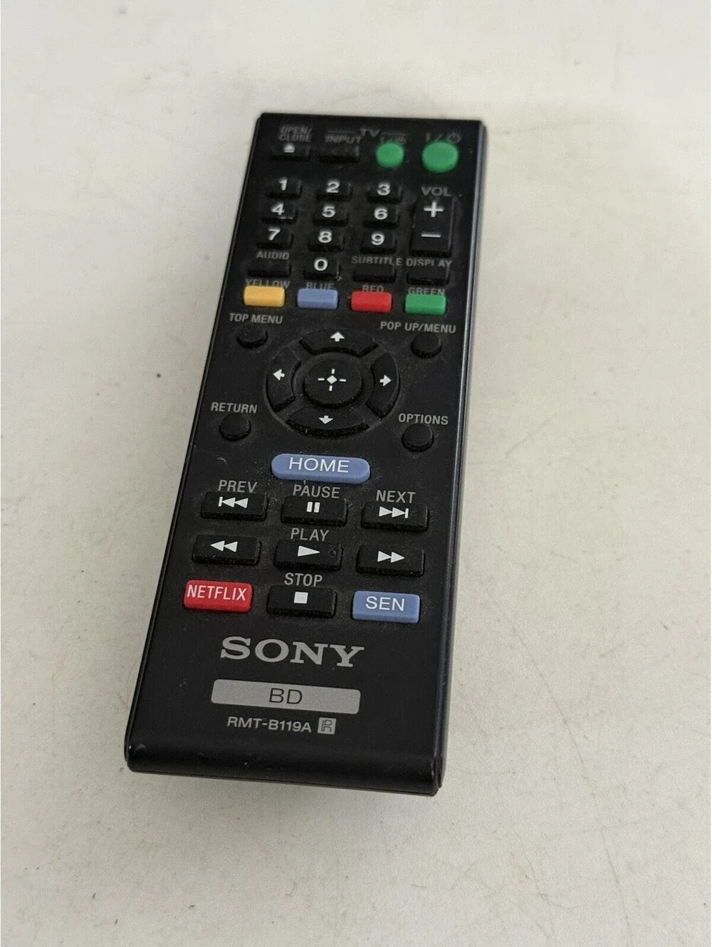 Sony RMT-B119A Remote Control For Blu-ray Player Original